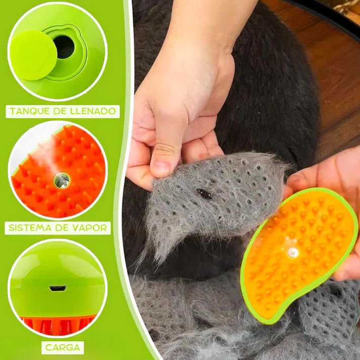 Cepillo de vapor para mascotas
