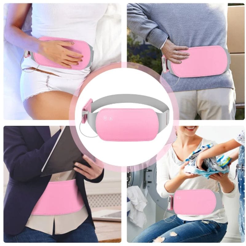 Almohadilla Térmica Para Cólicos Menstruales Inalámbrica Rosado